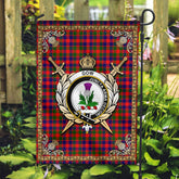 Clan Gow (of Skeoch) Tartan Crest Garden Flag  - Celtic Thistle  LW96 Clan Gow Tartan Today